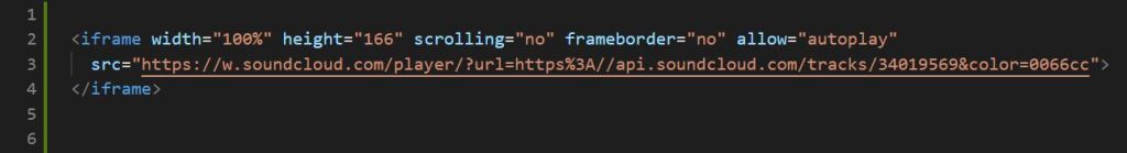 Soundcloud audio embed