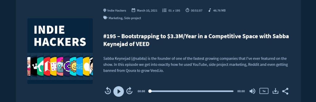 podcast episode filtering - user side - beamly