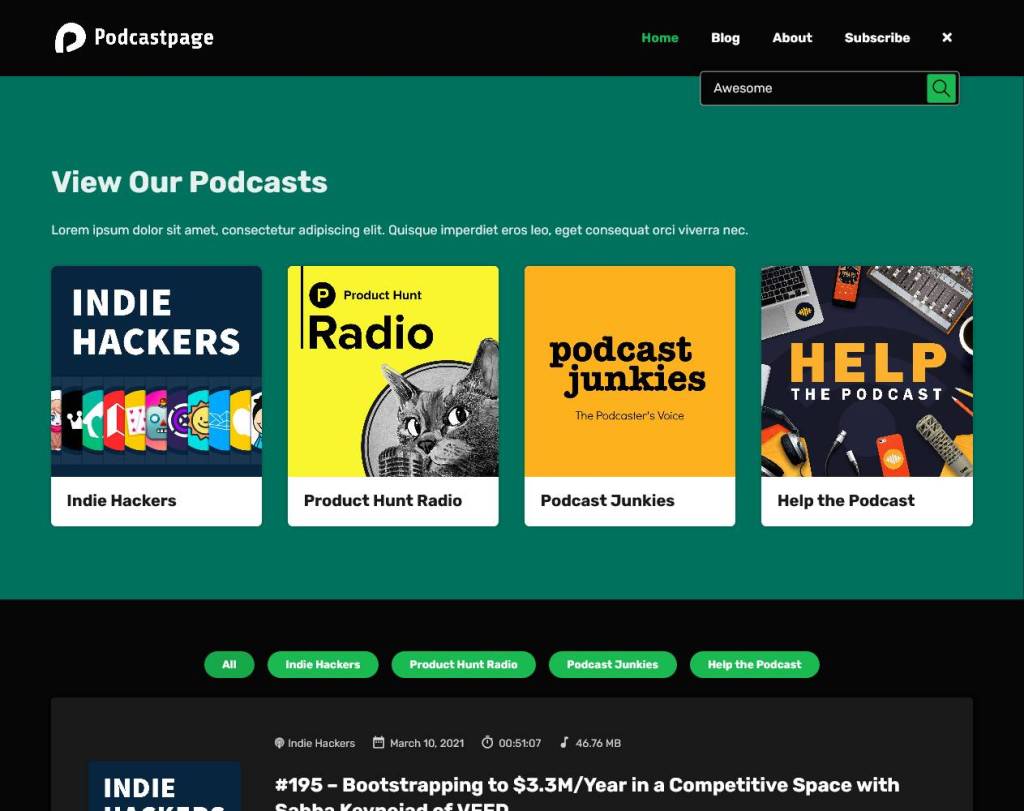 podcast website builder - podcast network