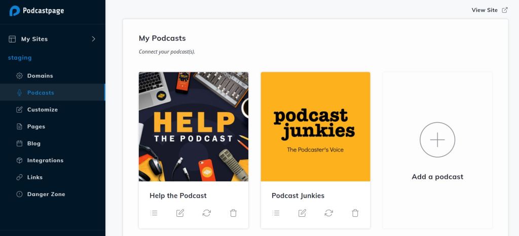 multiple podcasts