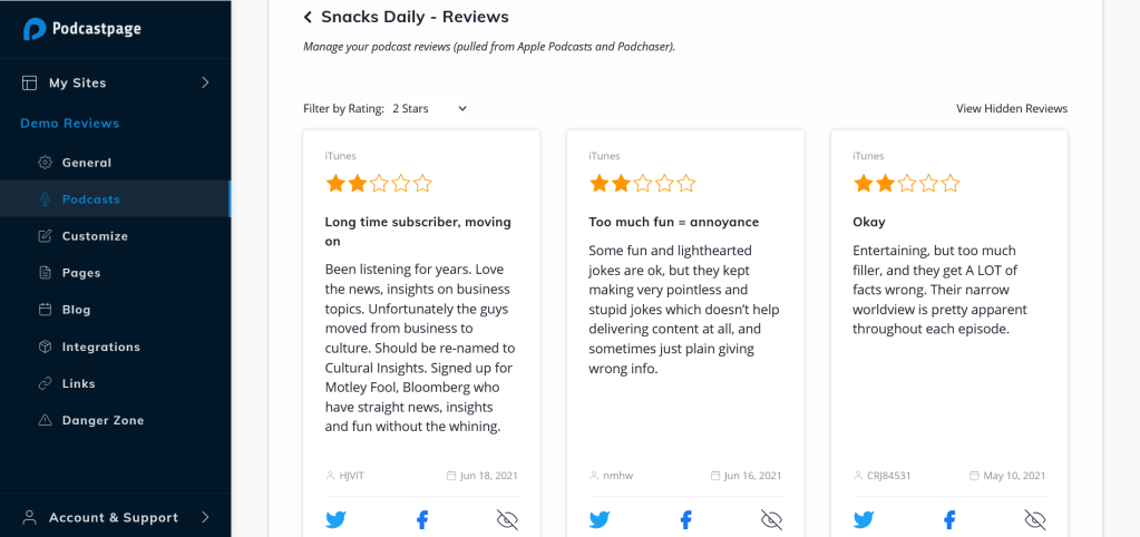 podcast reviews beamly