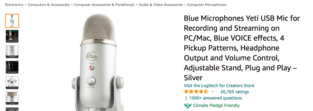 Blue Yeti microphone