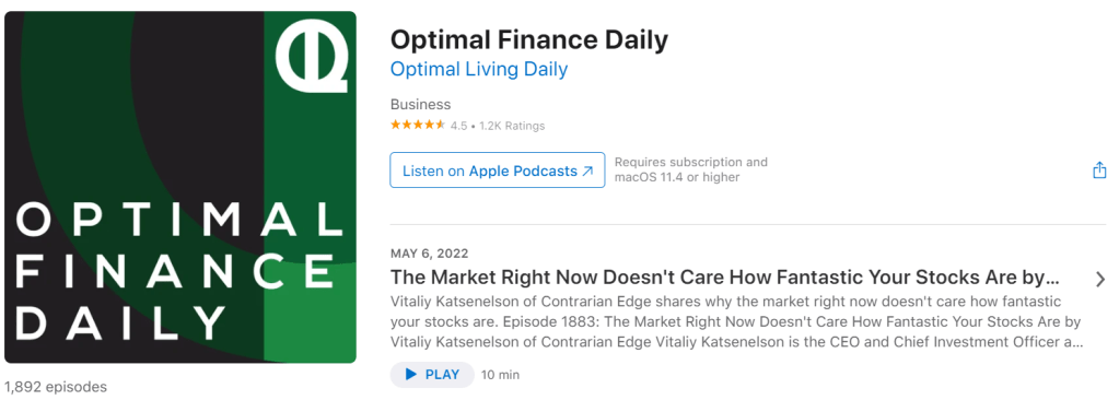 Finance podcast cover art.