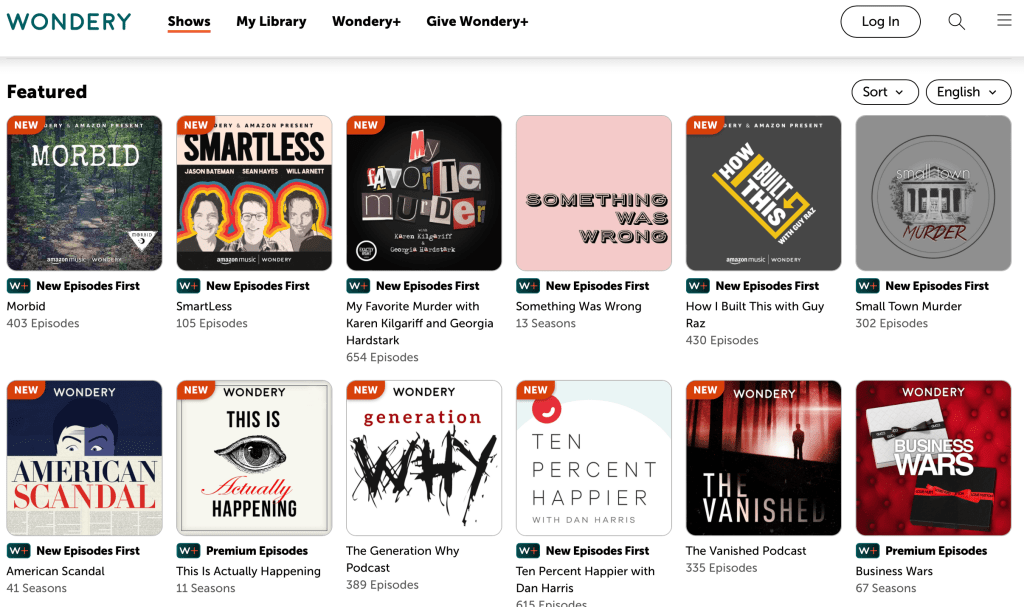 Wondery podcast network