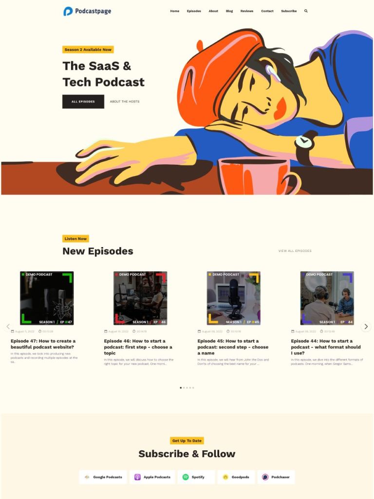 Podcast Website Template