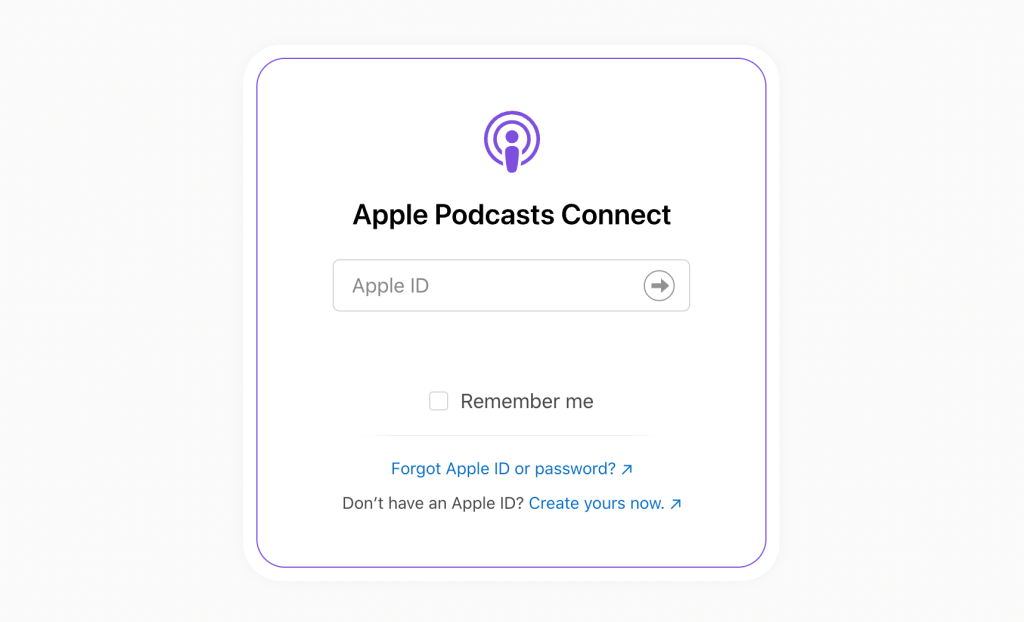 The Apple Podcasts Connect screen.