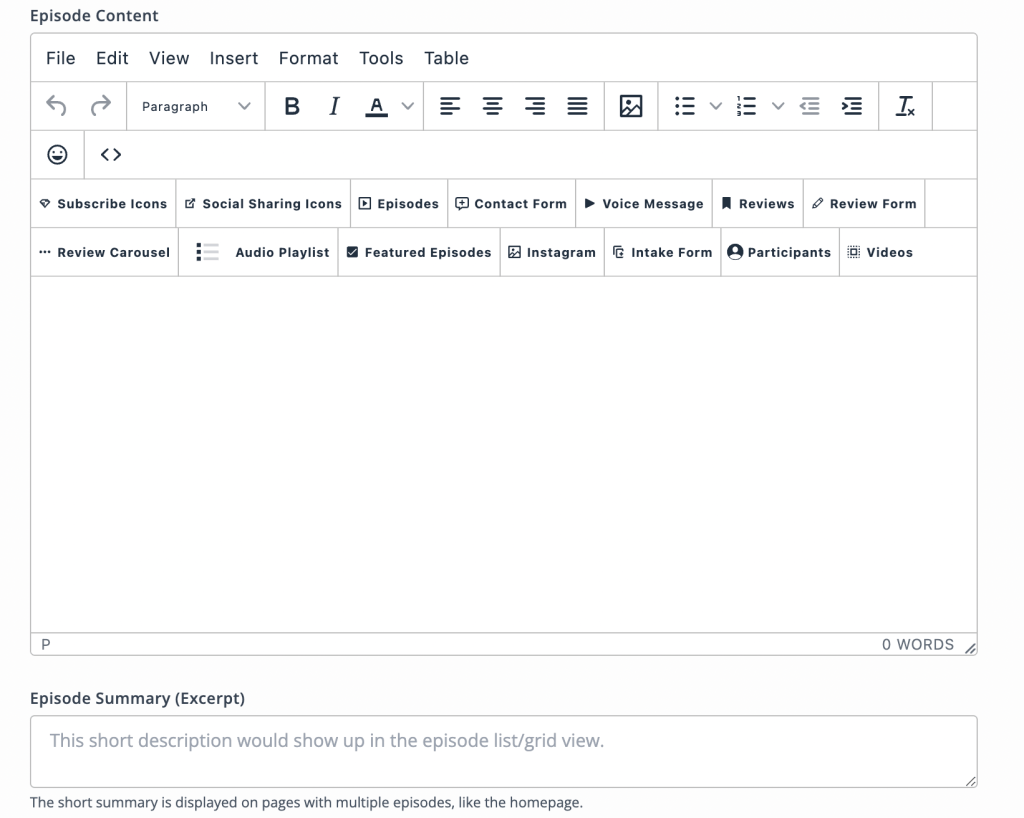Creating the episode content in Beamly.