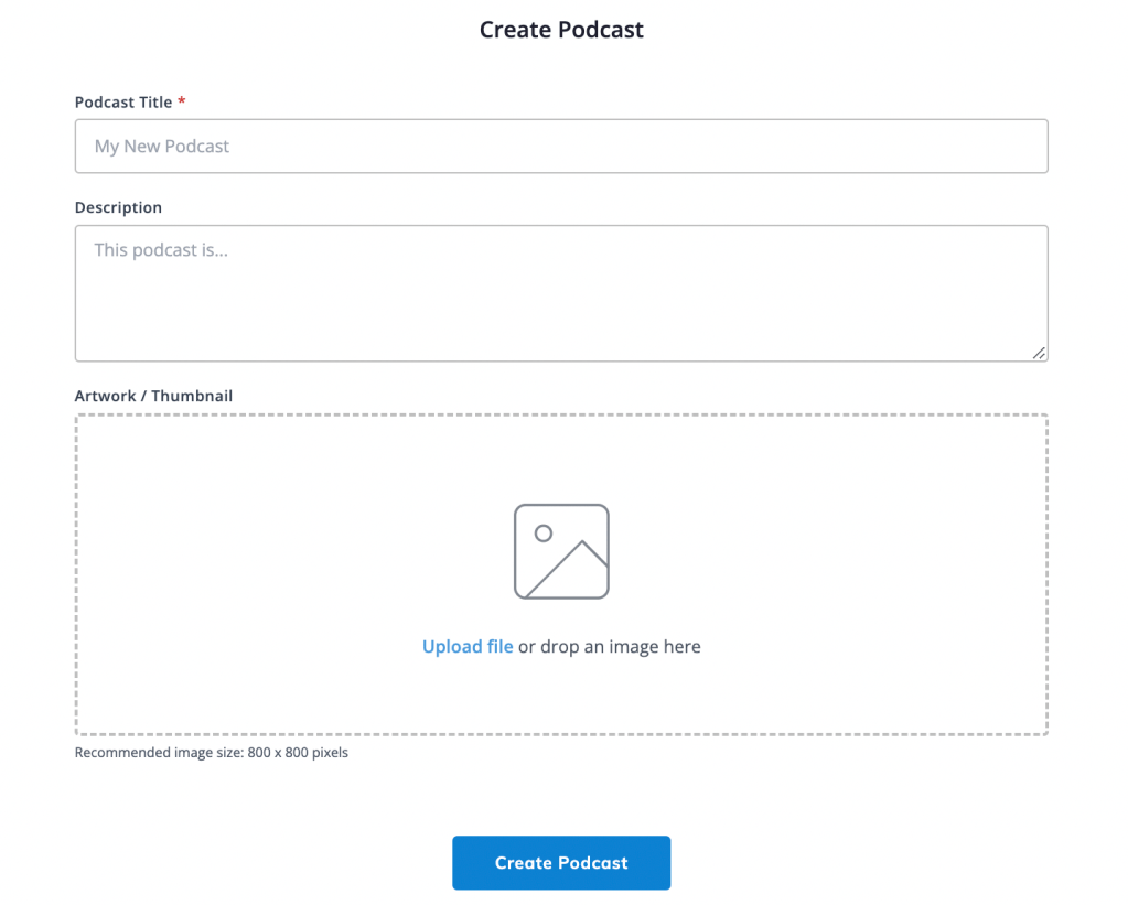 Manually create podcast in Beamly