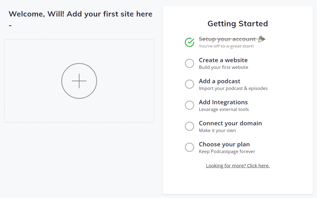 Adding a new site in Beamly