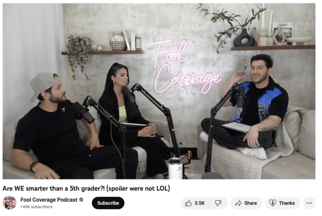 video podcast studio