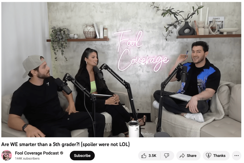 An example of a video podcast