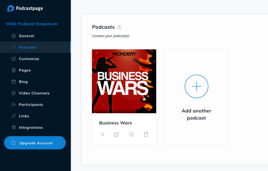 Adding a new podcast to your website