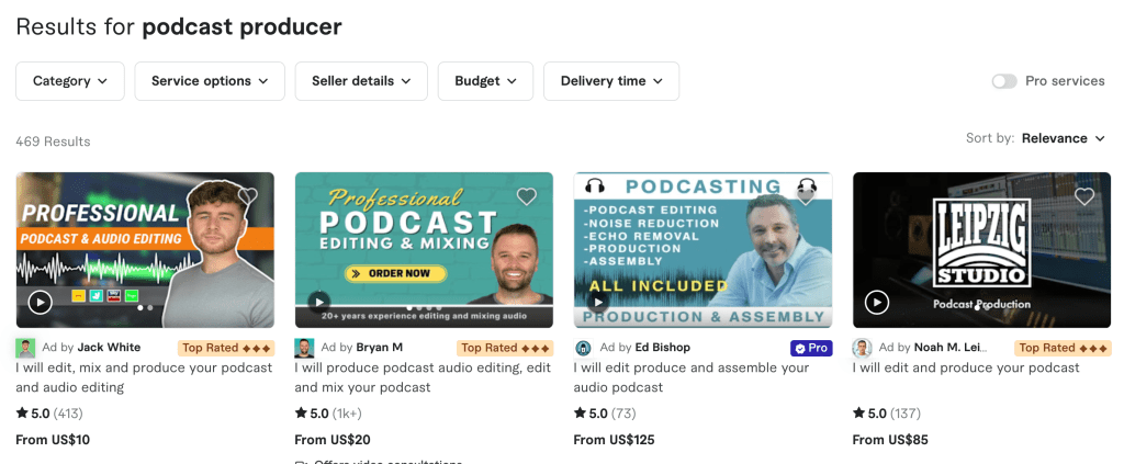 How to hire a podcast producer on Fiverr