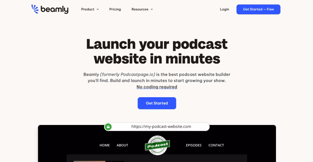 podcast website builder