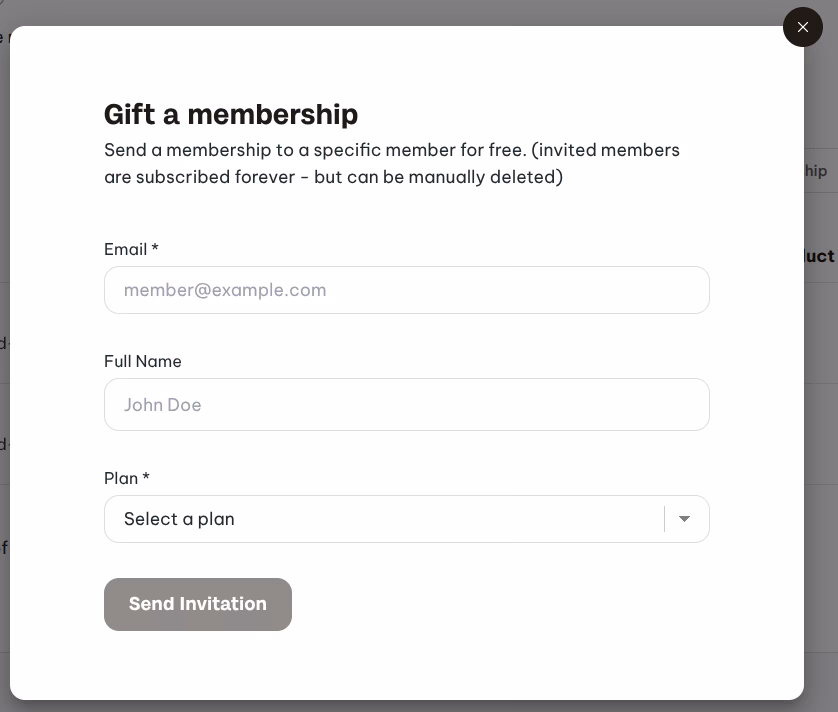 gift membership